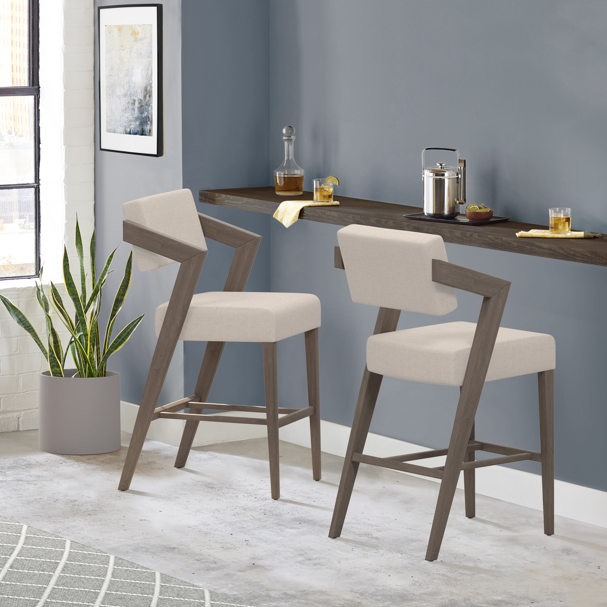 Snider Stool Hillsdale Snyder Counter Height Stool, Barstool - Midcentury - Bar ...