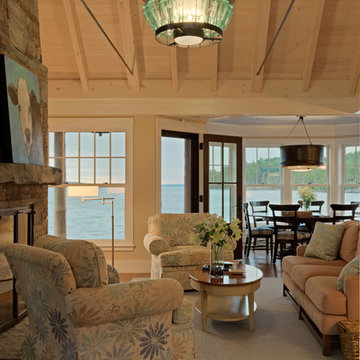 Camp style, lakeside home