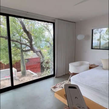 Somfy Motorized Drapery Install in Calabasas Bedroom