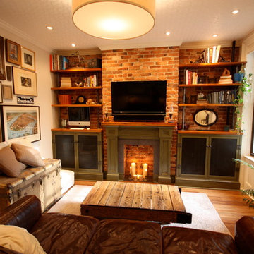 Exposed Brick Living Room