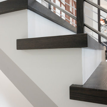 Project #72 | Modern Staircase with Horizontal Steel Rod Railing