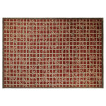Bareens Designer Rugs - Bohemien Ziegler Leighann Red Tan Hand-Knotted Wool Rug - 9'8'' x 14'0'' - Enhance the ambiance of your home with this magnificent Persian-influenced Turkish hand-knotted rug made by skilled artisans capable of creating the most exceptional vegetable dyes and hand-spun wool. This exquisite handmade rug is a one-of-a-kind Peshawar Kafkaz, otherwise identified as Chobi, Chobi Peshawar, Oushak, or Ziegler rug. These handmade rugs are crafted in Pakistan utilizing superior-quality wool imported from Australia, New Zealand, and Korea in two types of weaves: the Persian weave and the Mori weave. This rug is meticulously crafted by hand using the finest natural vegetable dyes extracted from local plants. The artisans use a blend of hand-spun local and fine merino wool, resulting in a rug with a compelling texture, higher lanolin content, and longer staple. The artisans occasionally incorporate natural or artificial silk into the pile to enhance specific motifs. The finished product is an awe-inspiring execution of flawless design and an understated palette that exudes elegance.