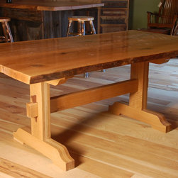 Live Edge Dining Tables with Trestle Base - Dining Tables