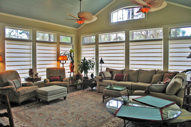 Example of a large classic sunroom design in Dallas