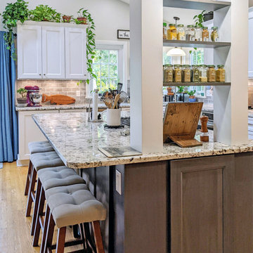 White and Gray Two Toned Kitchen
