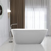 Freestanding Acrylic Bathtub, White/Polished Chrome, 59"