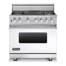 Viking 36" Pro-style Dual-fuel Range, White Liquid Propane | VDSC5364QWHLP - Gas Ranges And Electric Ranges
