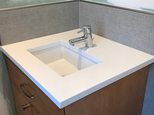 bathroom sink placement on countertop