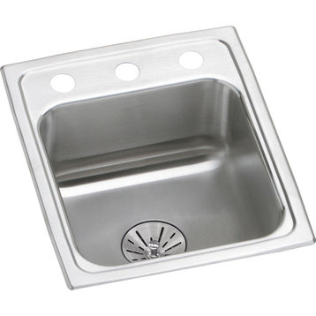 LRAD151765PD1 Lustertone Classic Stainless Steel 15" ADA Sink with Perfect Drain
