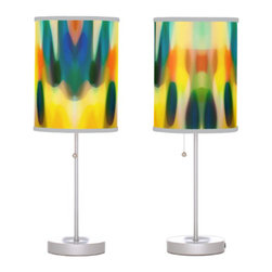 Fury Rain Abstract Art Table Lamps - Table Lamps