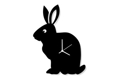 Squirrel Silhouette Nursery Wall Clock