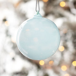 MILK GLASS GLOBES - SMALL AQUA - NEW - Christmas Ornaments