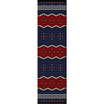 American Dakota - Big Chief2 Rug, Blue, 2'x8', Runner - The spirit of this rug is steeped in Southwest history.  Made from 'pure-blue' dyes.  Made in America!