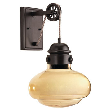Progress Lighting Beaker 1-Light, LED Wall Sconce, Antique Bronze