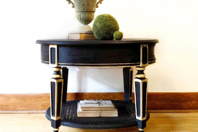 Leila - Black and gold gilded coffee table