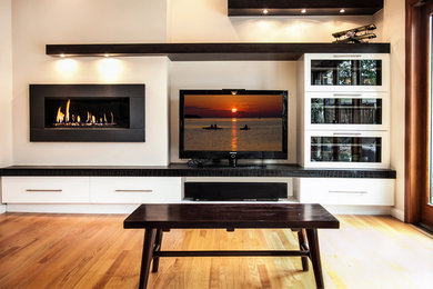 Inspiration for a contemporary family room remodel in San Francisco