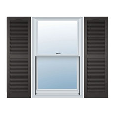 14 1/2"W x 60"H Lifetime Vinyl, Standard Cathedral Top Center Mullion, Open Louv