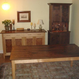 Walnut and Maple Dining Table - Dining Tables