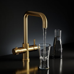 Filtrata 101 Brushed Gold 4 in 1 Boiling Water Kitchen Tap - Kitchen Taps