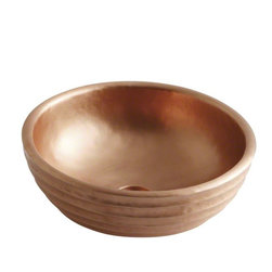 Kallista Copper Wavelet Decorative Vessel by Robert Kuo - Bathroom Sinks