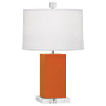 Robert Abbey - Robert Abbey PM990 Harvey - One Light Table Lamp - Harvey One Light Tab Pumpkin/Acrylic Oyst *UL Approved: YES Energy Star Qualified: n/a ADA Certified: n/a  *Number of Lights: Lamp: 1-*Wattage:60w G16.5 bulb(s) *Bulb Included:No *Bulb Type:G16.5 *Finish Type:Pumpkin/Acrylic