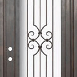 Milano 36x96 Wrought Iron Single Door 14 Gauge Steel - Front Doors