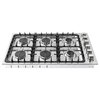36" Luxury Gas Cooktop in Stainless Steel With 6 Italian Burners Easy Clean