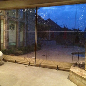 Clear Vinyl Patio Enclosure weather curtains - Glaves residential