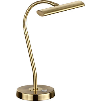Curtis LED Desk Lamp, Satin Brass