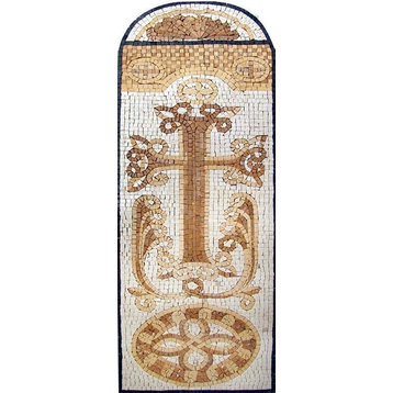 Cross Marble Mosaic, 20"x51"
