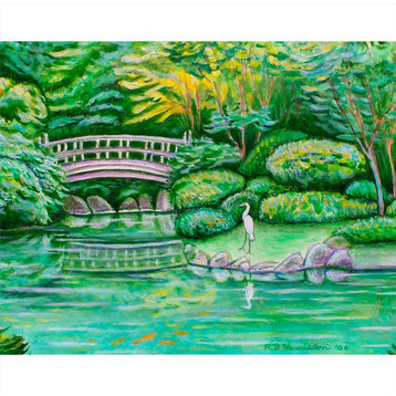 Betsy Drake Japanese Garden Outdoor Wall Hanging 24x30