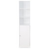 Lauren Modern Free Standing Bathroom Linen Tower Storage Cabinet, Matte White