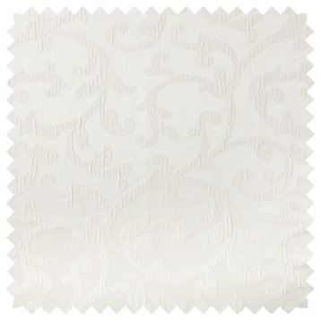 Deluxe Roman Shades Plain Fold, 26Wx37H Bermuda White