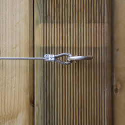 Contemporary Garden Farnham - Steel plant supports - Garden Trellises