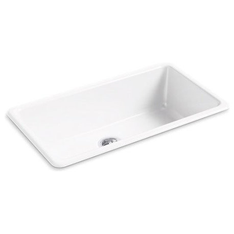 Kohler Iron/Tones 33" X 18-3/4" X 9-5/8" Top-/Under-Mount Kitchen Sink, White