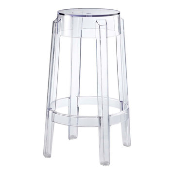 Casper Transparent Counter Stool, Clear