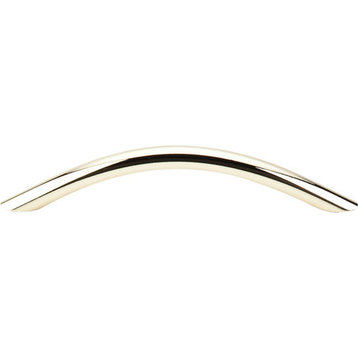 Top Knobs  -  Nouveau Curved Wire Pull 5 1/16" (c-c) - Polished Brass