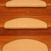 "Ideal" 9 1/2" x 25 1/2" Euro Sisal Carpet Stair Treads, (Set of 13)