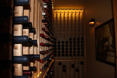 Example of a classic wine cellar design in Seattle