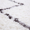 Oasis Waves White and Dark Gray Polyester Area Rug
