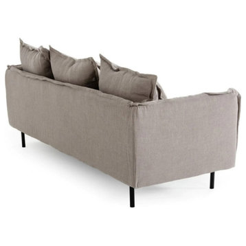Jayda Modern Gray Fabric Sofa