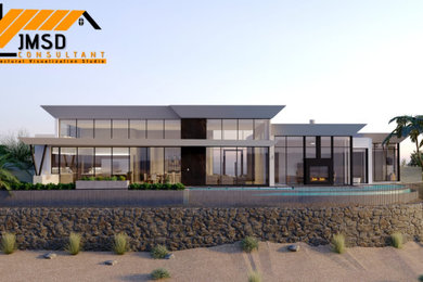 Inspiration for a modern exterior home remodel in Other