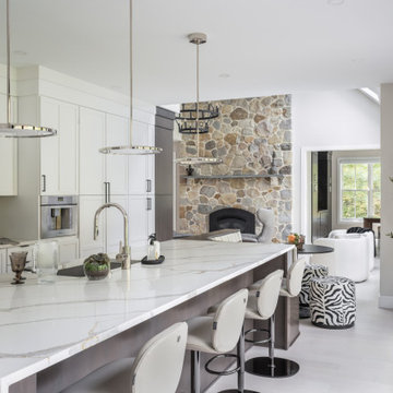 Warm Modern Kitchen Designed for Hosting