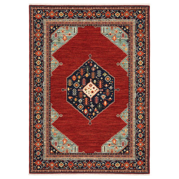 Oriental Weavers Sphinx Lilihan 5503M Traditional Rug, Red and Blue, 3'3"x5'0"