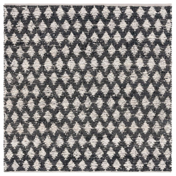 Safavieh Couture Natura Collection NAT348 Rug, Beige/Black, 6'x6' Square