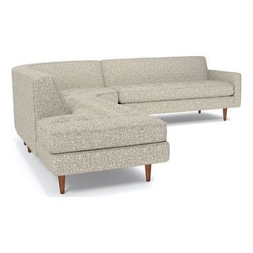 Monroe 3-Piece Sectional Sofa, Straw, Chaise on Left