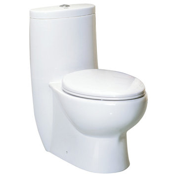 One Piece Dual Flush Eco-Friendly Toilet, 28.75"X30.75"