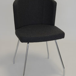 The Doris S Side Chair with Base No. 5 - Shaped Steel Legs - Dining Chairs