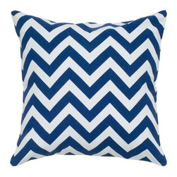 Chevron Navy Pillow - Decorative Pillows