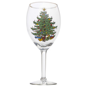 Cuthbertson Original Christmas Tree 19.5 oz. Wine Vino Grande, Set of 2